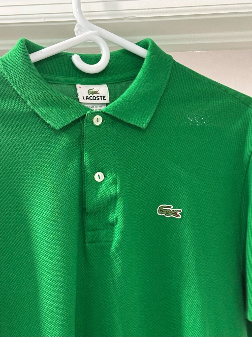 Lacoste Green Polo Shirt with Signature Logo